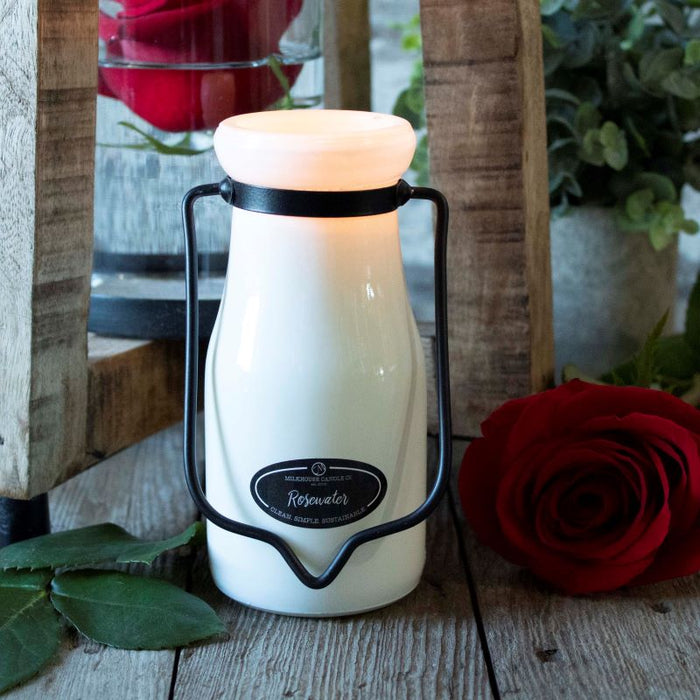 Milkbottle Candle, Small - Rosewater