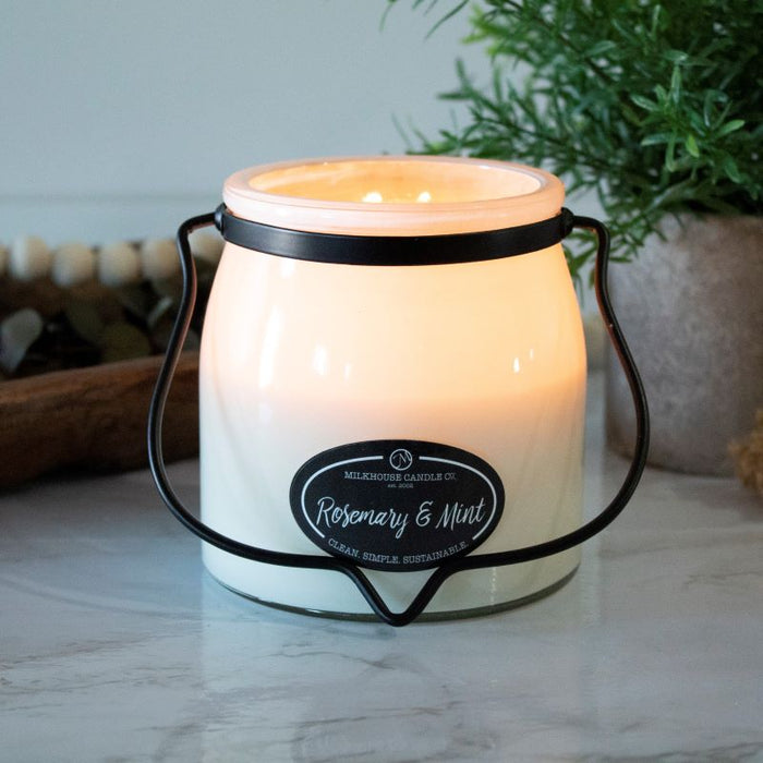 Butter Jar Candle, Small - Rosemary & Mint