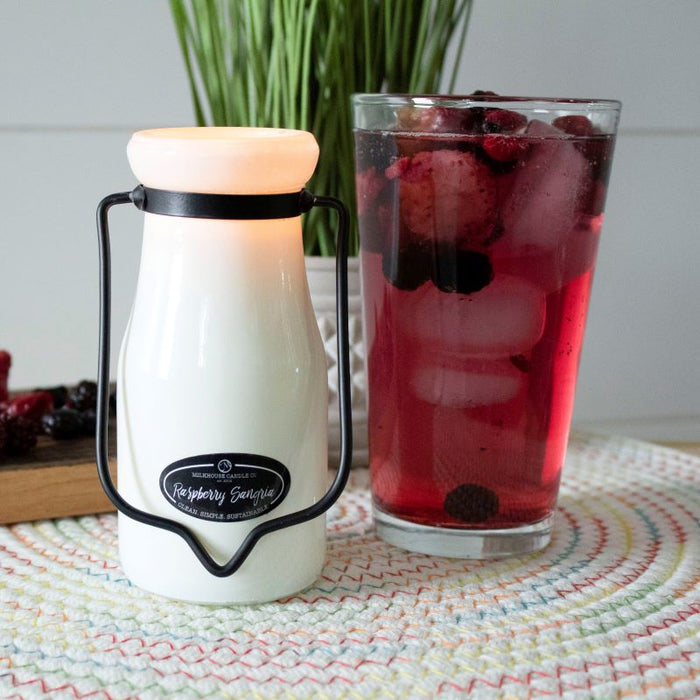 Milkbottle Candle, Small - Raspberry Sangria