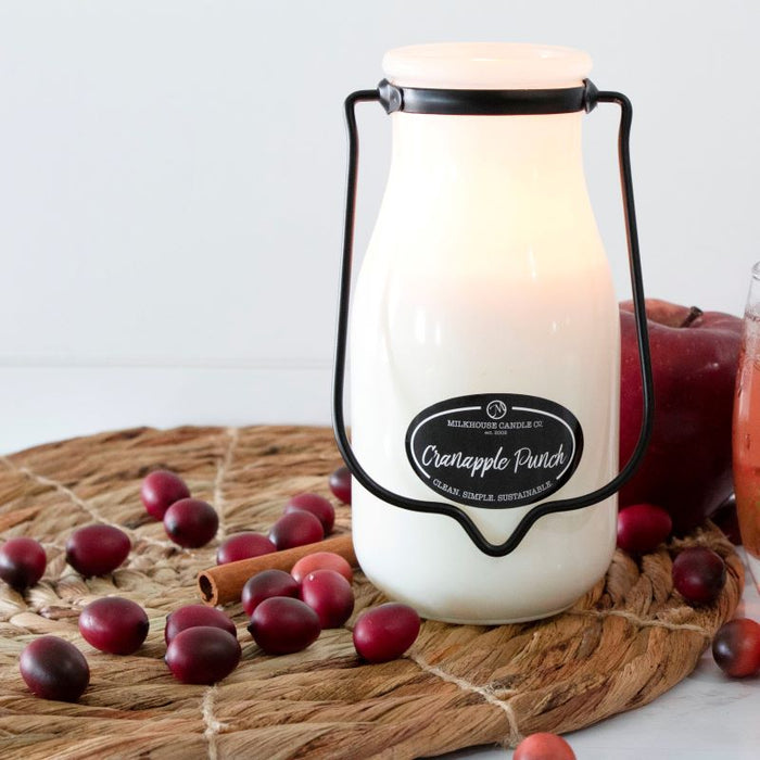 Milkbottle Candle, Large - Cranapple Punch