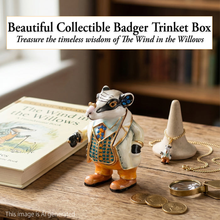 Badger, Cloisonné Collectible Wind in The Willows
