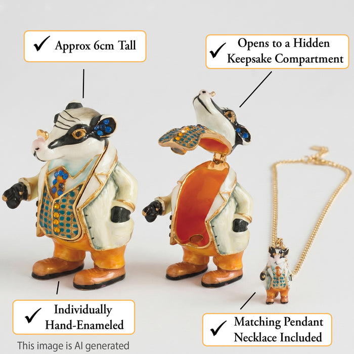 Badger, Cloisonné Collectible Wind in The Willows