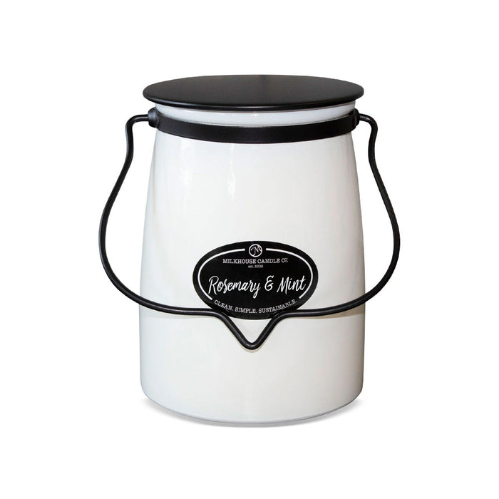 Butter Jar Candle, Large - Rosemary & Mint