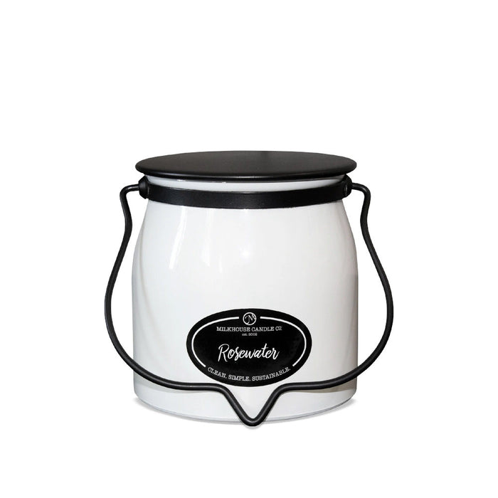 Butter Jar Candle, Small - Rosewater