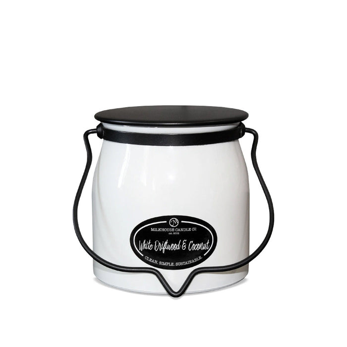 Butter Jar Candle, Small - White Driftwood & Coconut