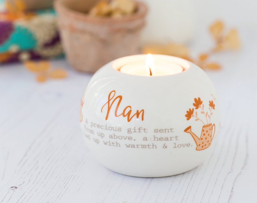 Nan, Ceramic Tealight Holder (Round)