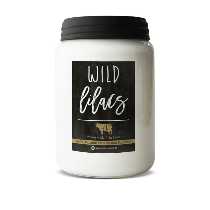 Farmhouse Jar Candle, Large - Wild Lilacs