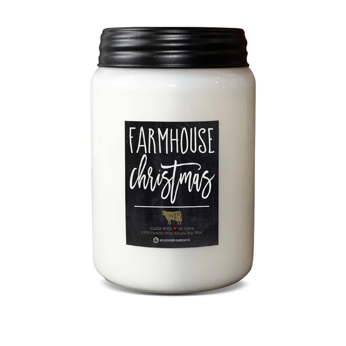 Farmhouse Jar Candle, Large - Farmhouse Christmas