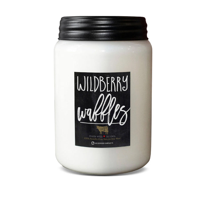 Farmhouse Jar Candle, Large - Wildberry Waffles