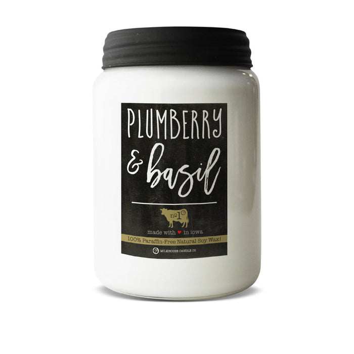 Farmhouse Jar Candle, Large - Plumberry & Basil