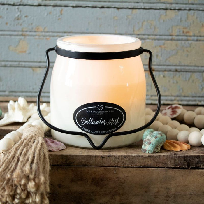 Butter Jar Candle, Small - Saltwater Mist