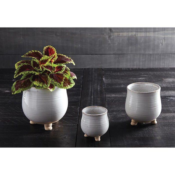 Porcelain Pot With Legs - Size: Large, Large