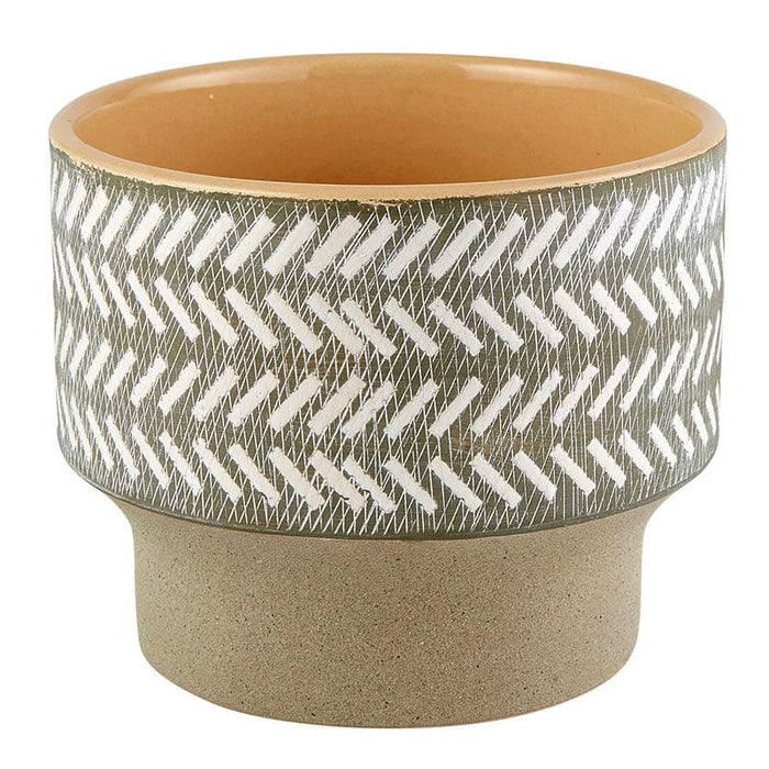 Line Pattern Pot