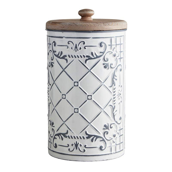 Canister With Wooden Lid - Size: Small