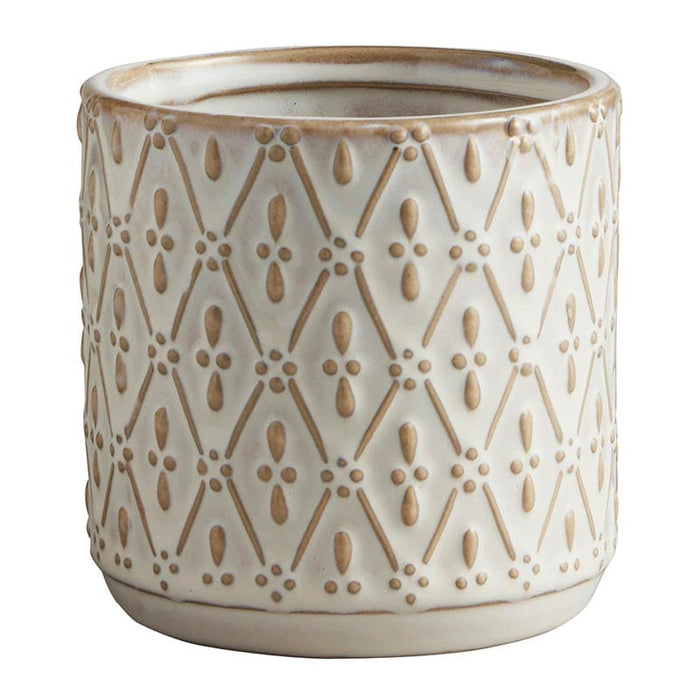 Pattern Embossed Pot - Size: Medium