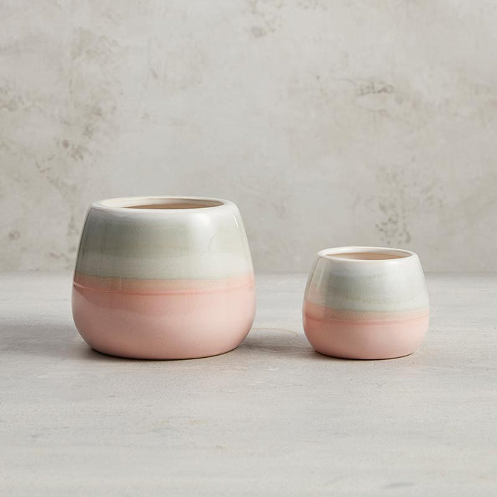 Pink Grey Pot - Size: Small