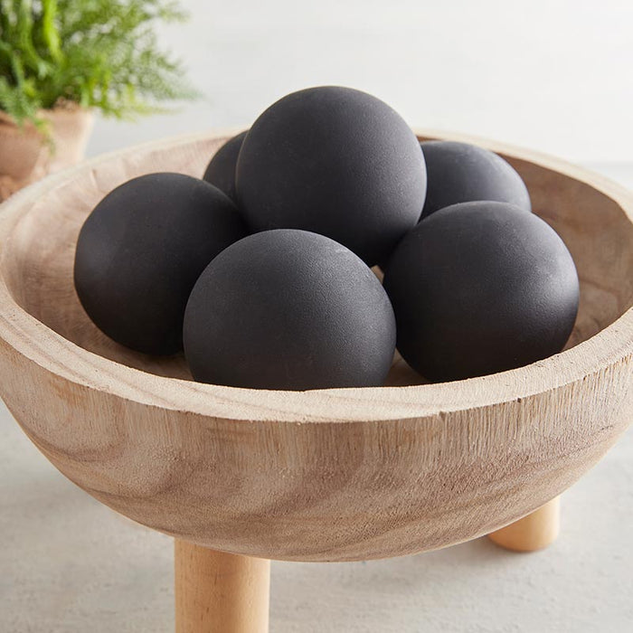 Glass Décor Ball - Solid/ Matte Black