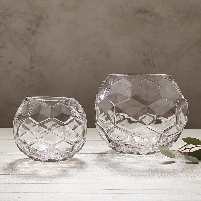 Bubble Glass Vase - Round Size: Large, Large