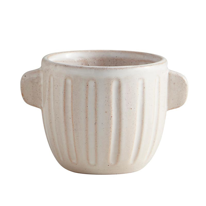 Embossed Stoneware Planter - Size: Small