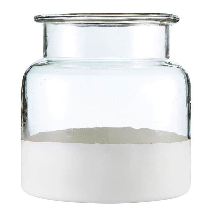 Jar Vase With Matte White Base