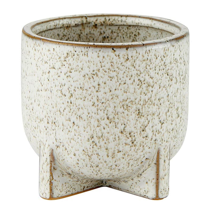 Footed Ceramic Pot Size: Small