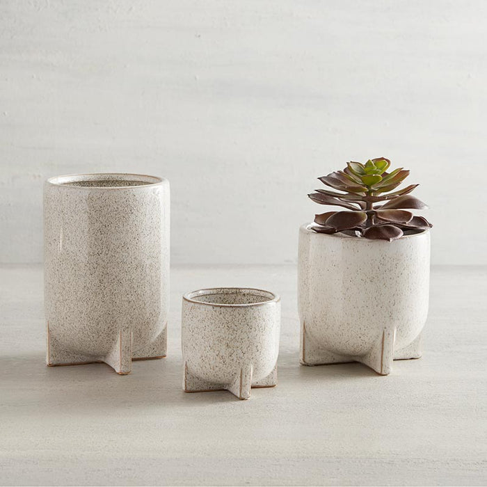 Footed Ceramic Pot Size: Small