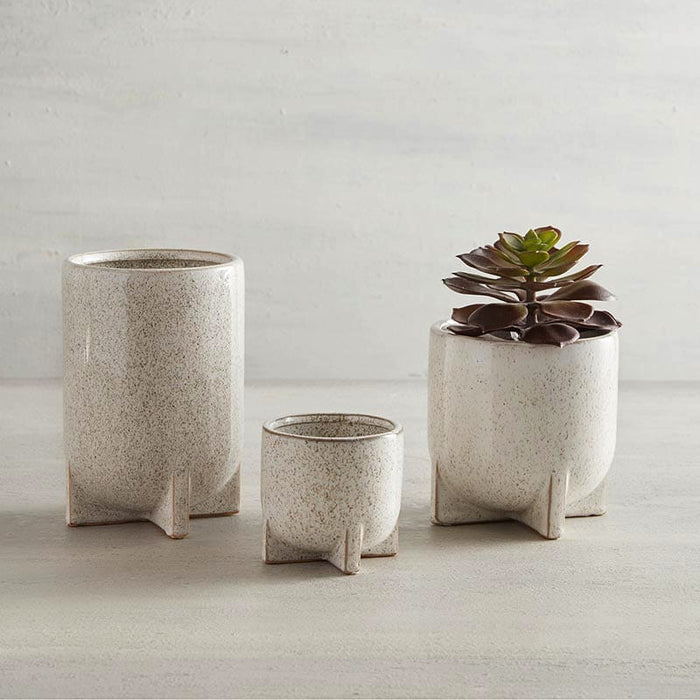 Footed Ceramic Pot Size: Large, Large