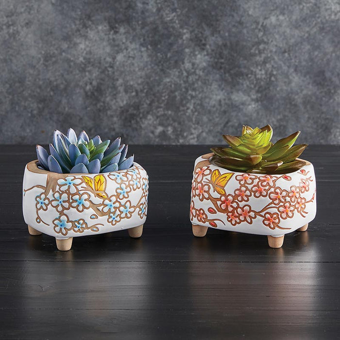 Handprinted Blue Planter