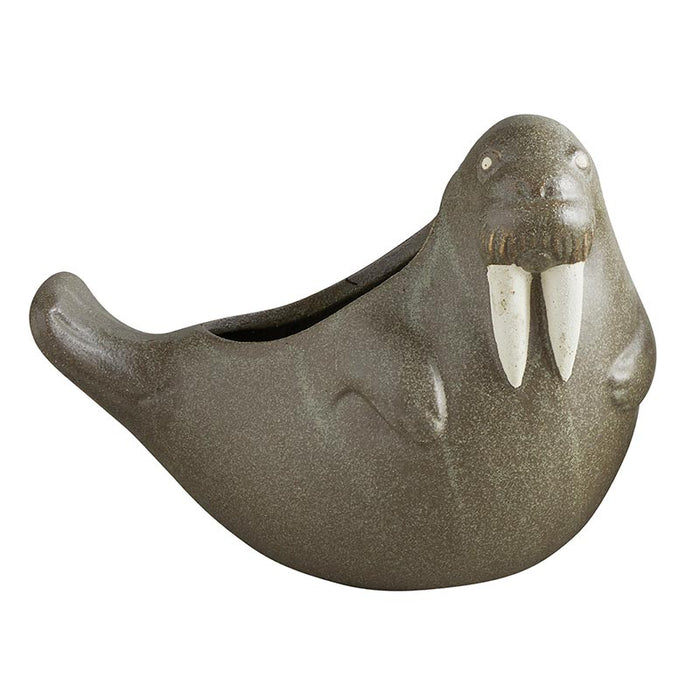 Ceramic Walrus Planter - Sitting