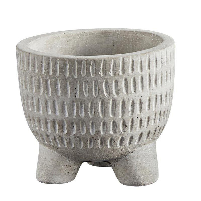 Cement Tripod Pot - Size: Large, Large