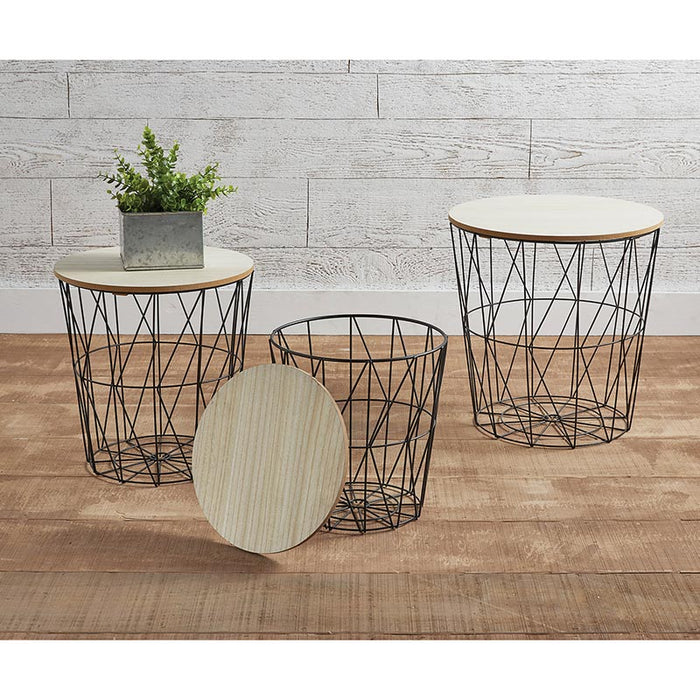 Wire Geo Tables - (Set Of 3)