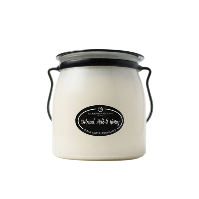 Butter Jar Candle Sml - Oatmeal, Milk, & Honey