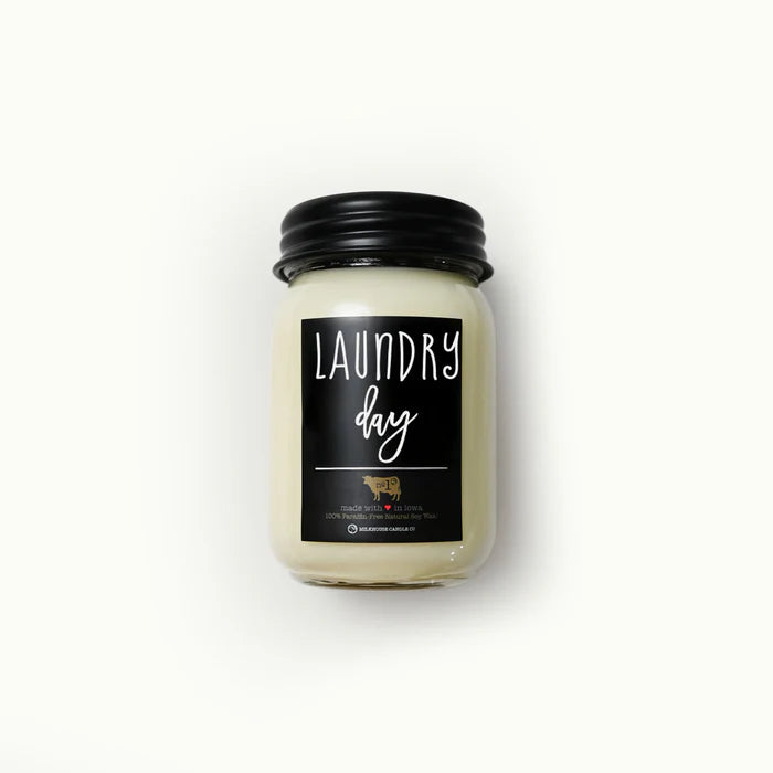Farmhouse Mason Jar Candle - Laundry Day