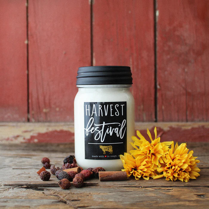 Farmhouse Mason Jar Candle - Harvest Festival