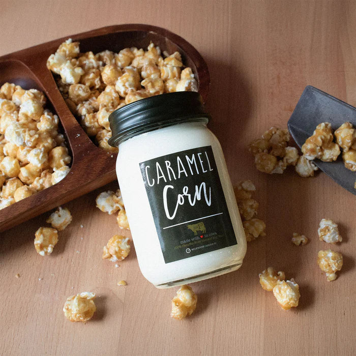 Farmhouse Mason Jar Candle - Caramel Corn