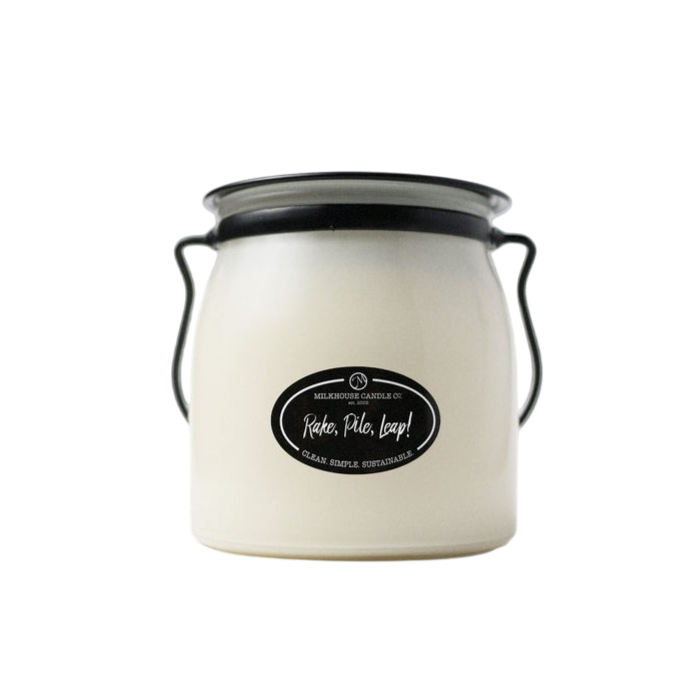Butter Jar Candle Sml - Rake, Pile, Leap!