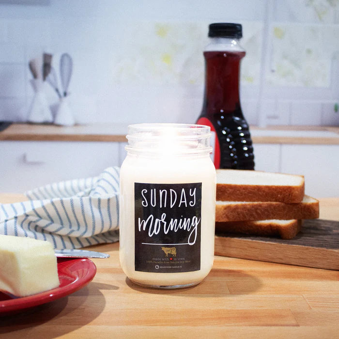 Farmhouse Mason Jar Candle - Sunday Morning