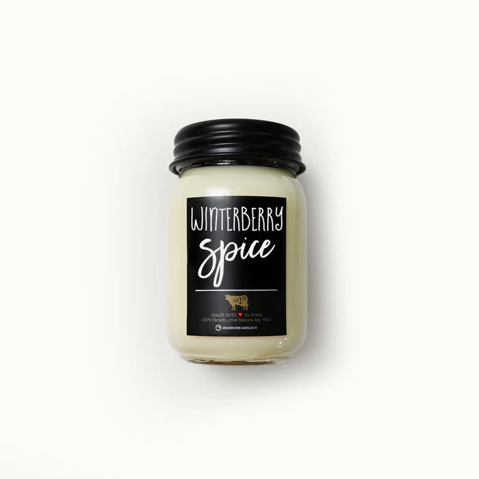 Farmhouse Mason Jar Candle - Winterberry Spice