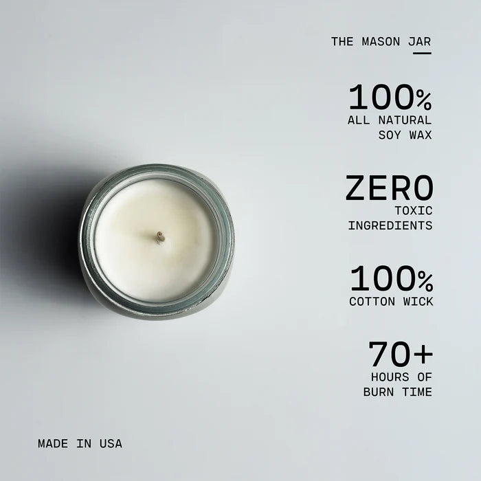 Farmhouse Mason Jar Candle - Winterberry Spice