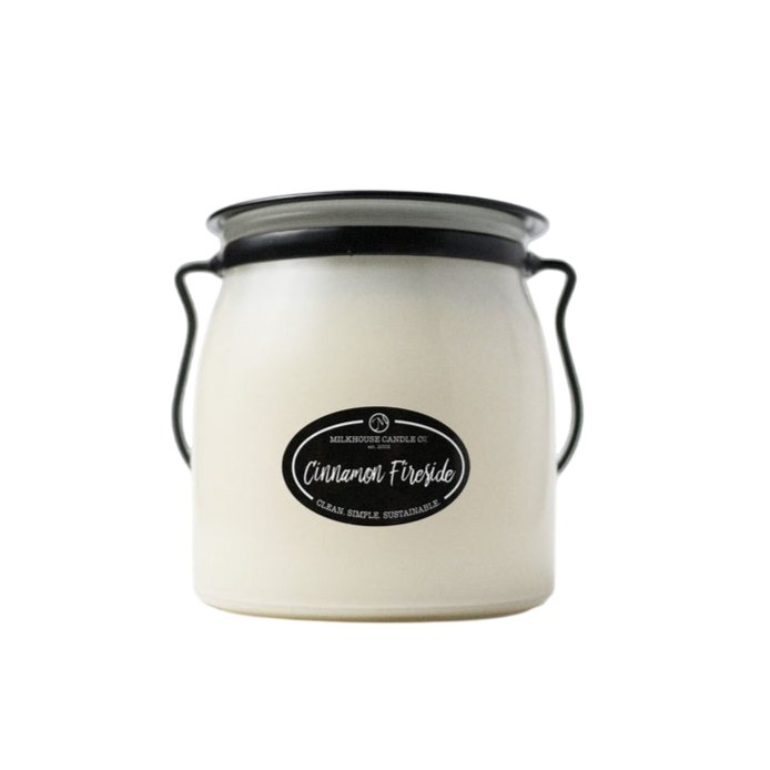Butter Jar Candle Sml - Cinnamon Fireside