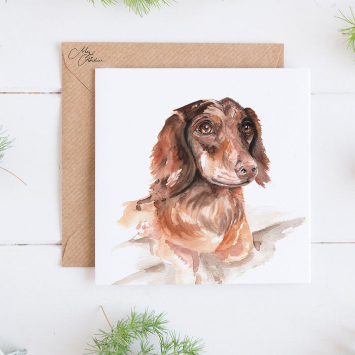 Daschund Greeting Card