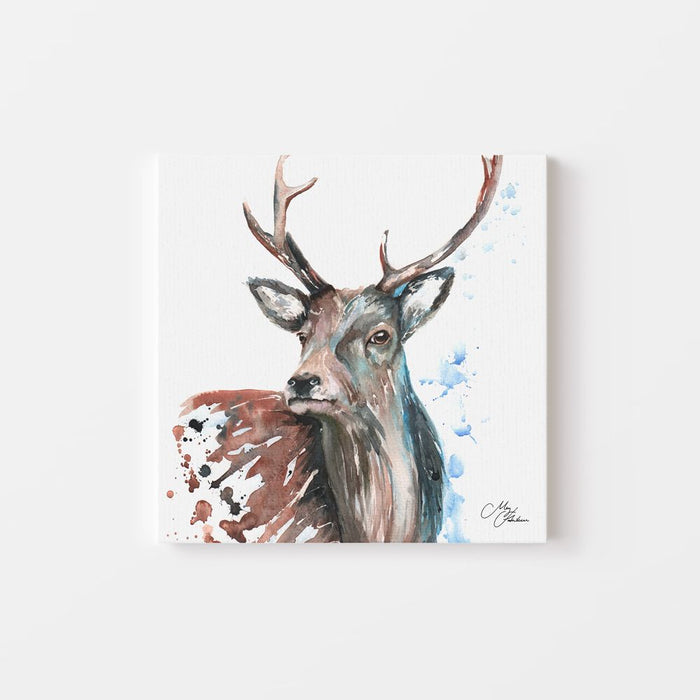 Stag Watercolour Canvas