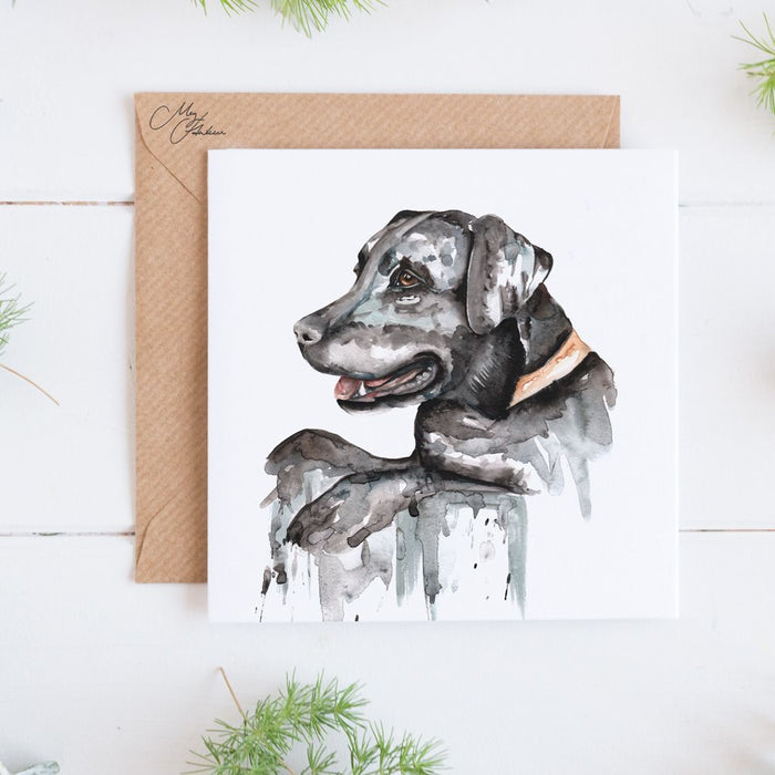 Black Lab Greeting Card