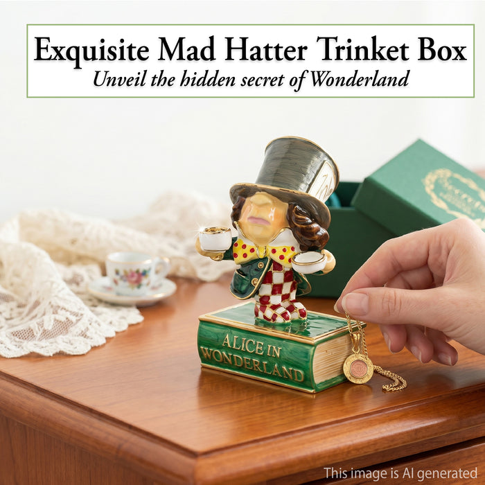 Mad Hatter -Cloisonné Collectible, Alice in Wonderland