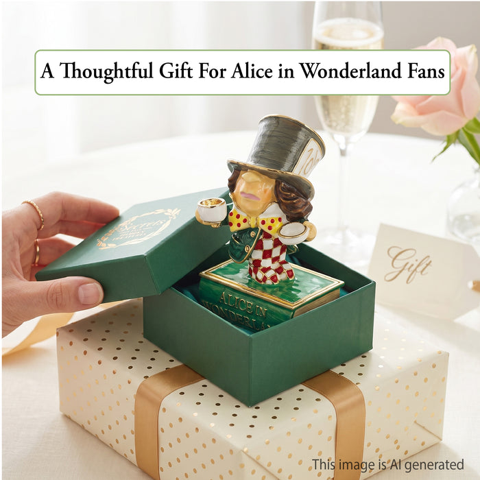 Mad Hatter -Cloisonné Collectible, Alice in Wonderland