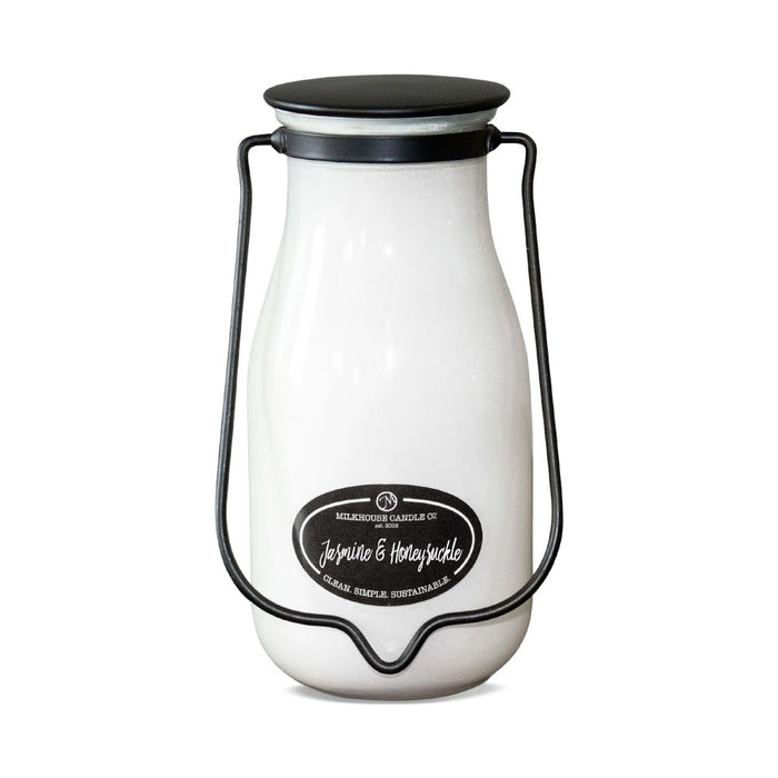 Milkbottle Candle, Large - Jasmine & Honeysuckle