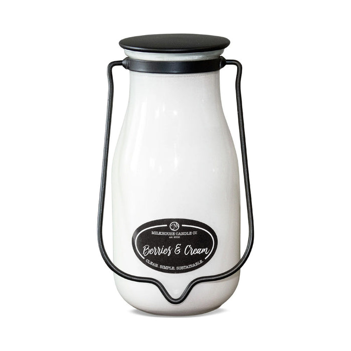 Milkbottle Candle, Large - Berries & Cream