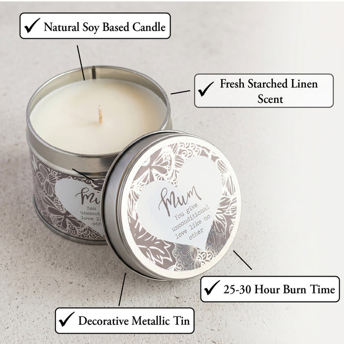 Mum, Candle in Tin