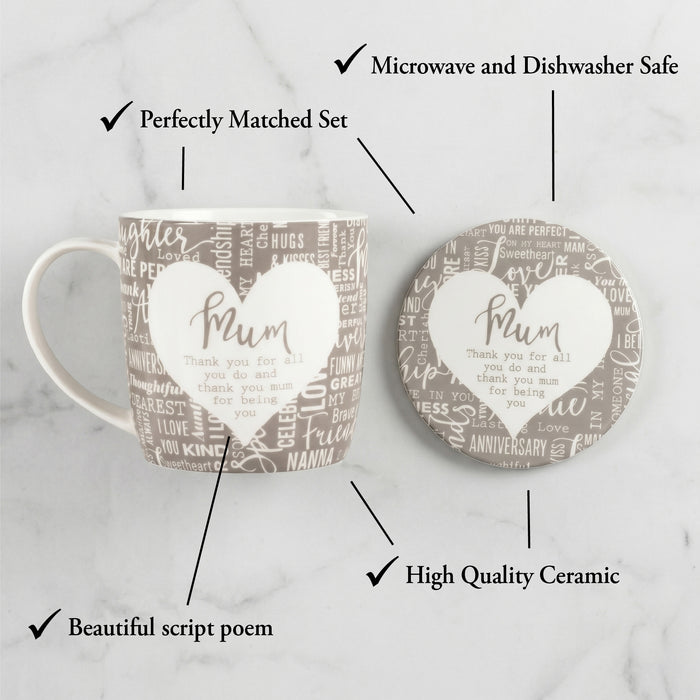 Mum, Mug & Coaster