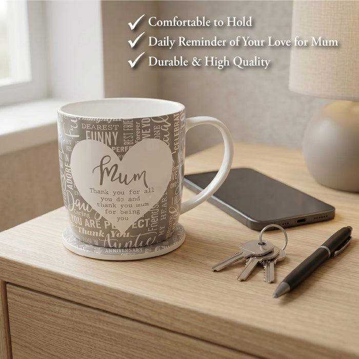 Mum, Mug & Coaster
